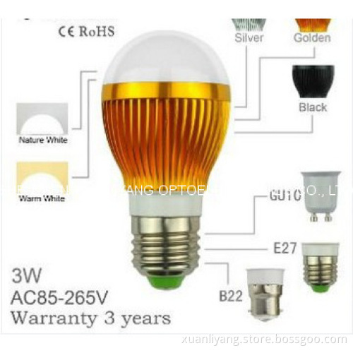 E27 3W  LED  bulb